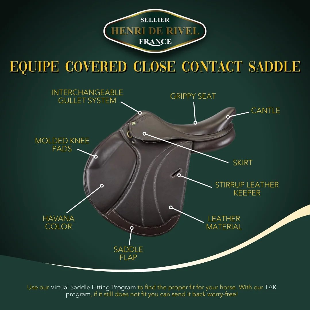 HENRI DE RIVEL EQUIPE COVERED CLOSE CONTACT SADDLE