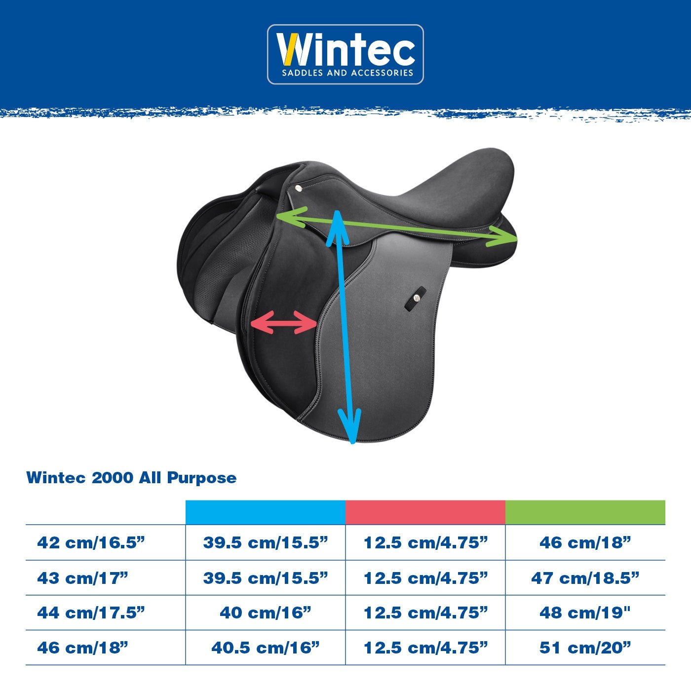 Wintec 2000 All Purpose Saddle with HART