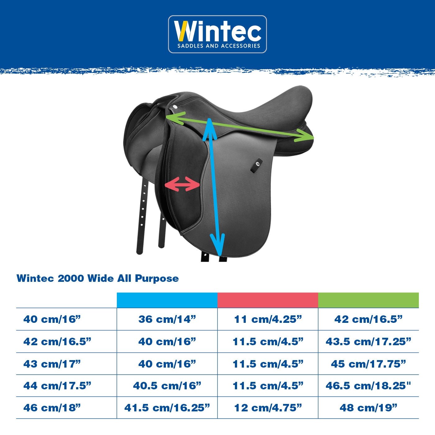 Wintec 2000 WIDE All Purpose Saddle with HART