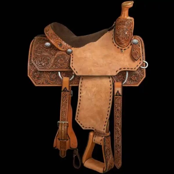 Buck Stitched Roper Saddle - Image 3