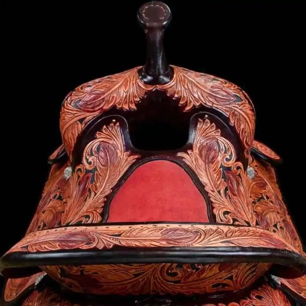 Hand Tooled Racer Western Saddle - Image 4